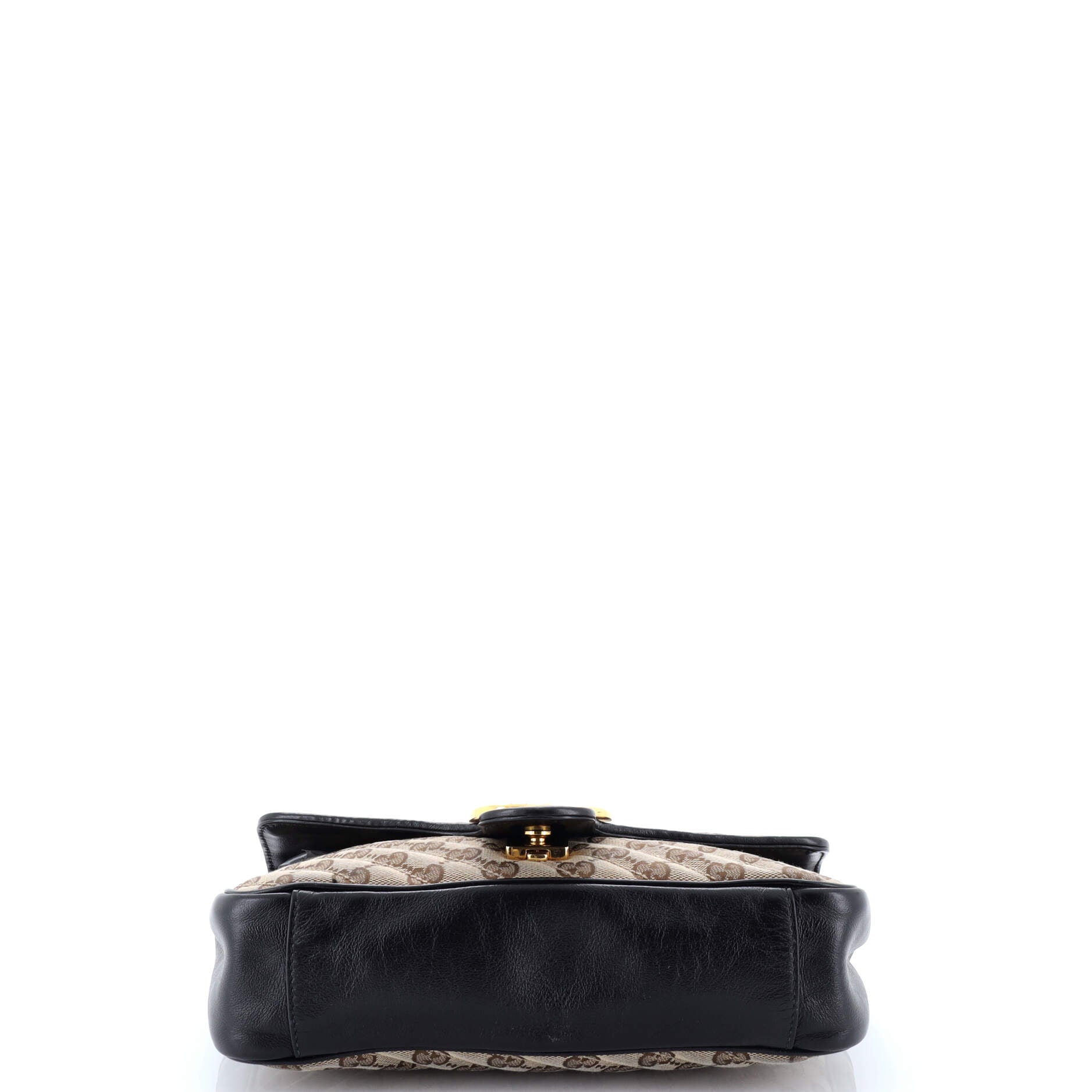 GG Marmont Flap Bag Diagonal Quilted GG Canvas with Leather Small