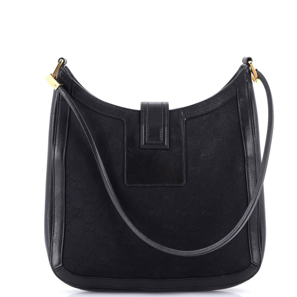 Vintage G Hobo GG Canvas and Leather