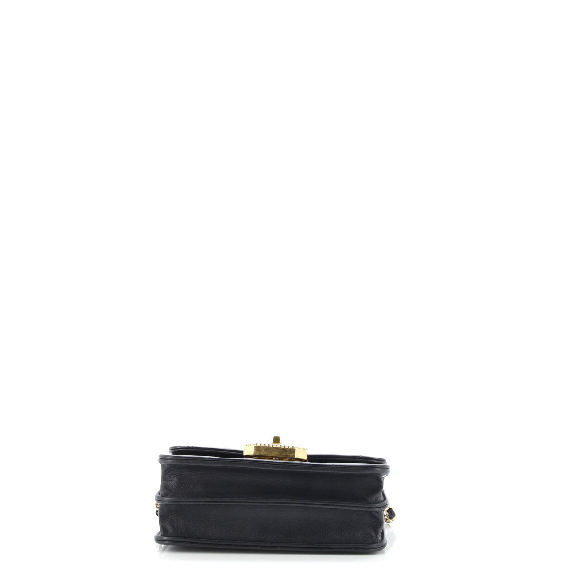 Crystal Geometric Frame CC Clutch with Chain Quilted Calfskin