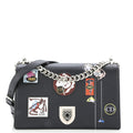 Diorama Flap Bag Patch Embellished Leather Medium