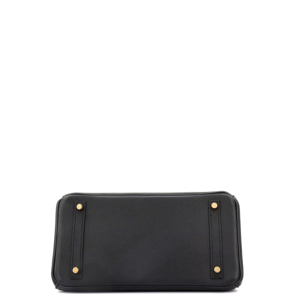 Birkin Handbag Noir Epsom with Gold Hardware 30