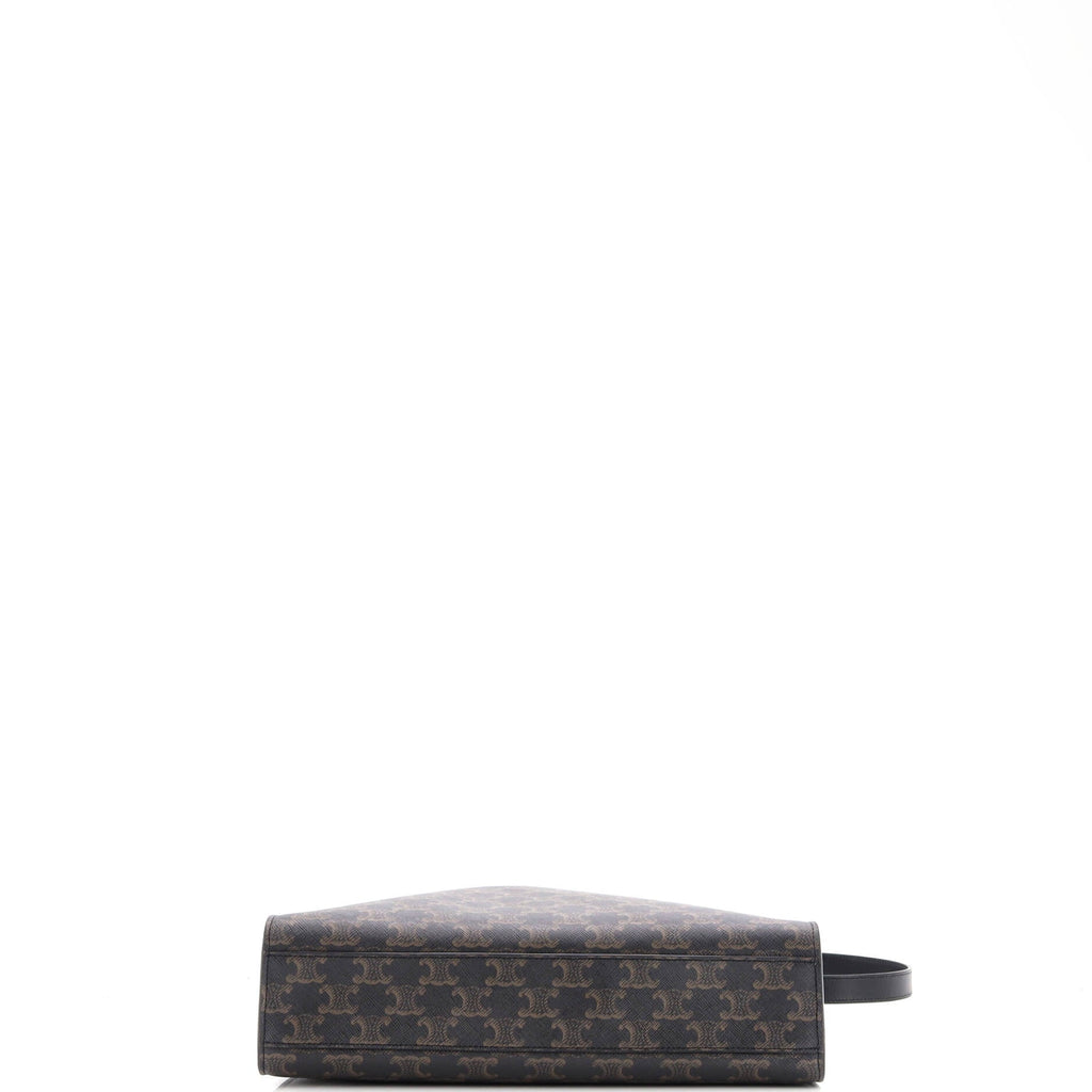 Vertical Cabas Tote Triomphe Coated Canvas Medium