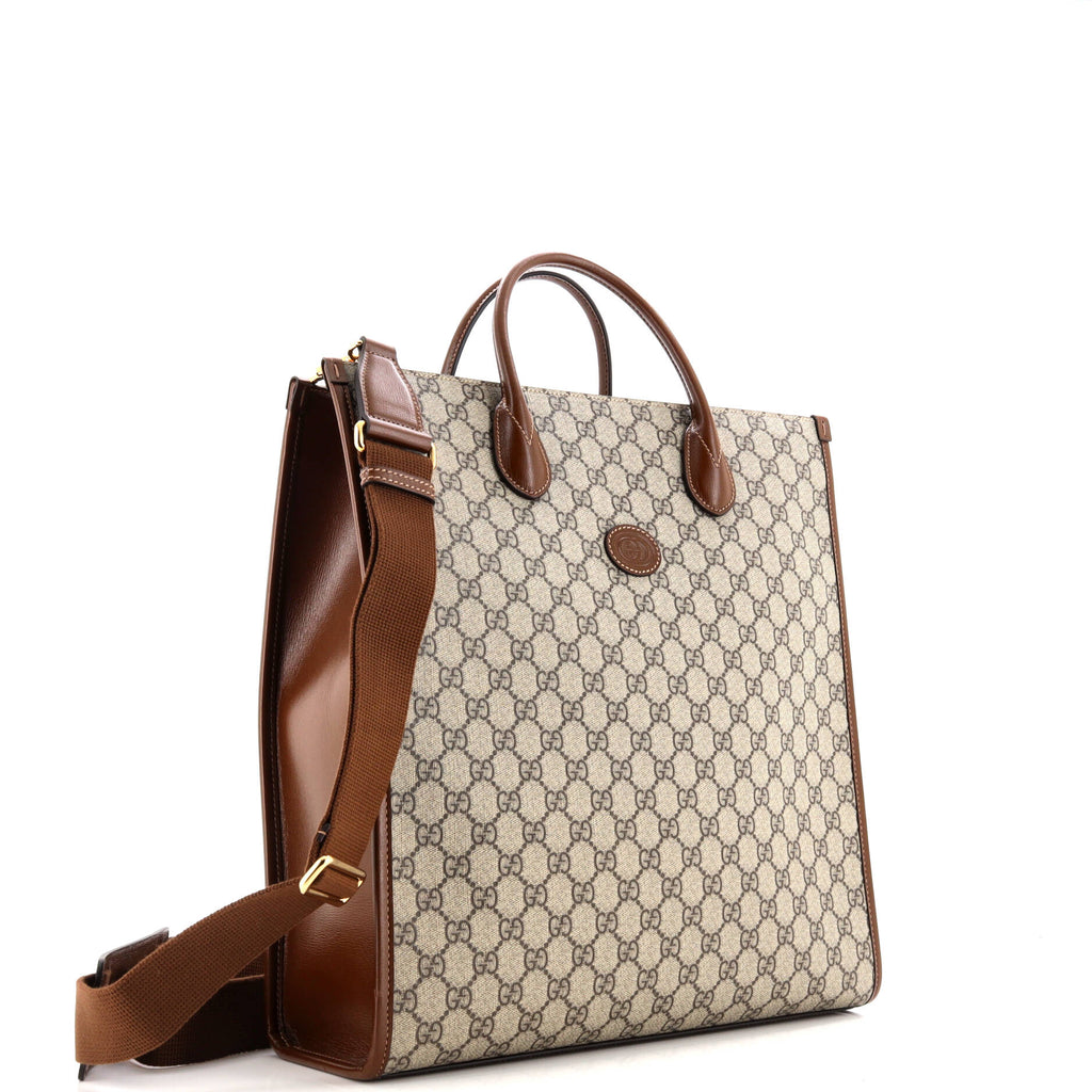 Interlocking G Tote GG Coated Canvas Vertical