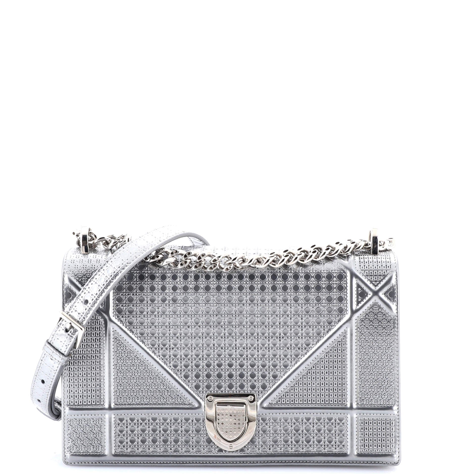 Diorama Flap Bag Cannage Embossed Calfskin Medium
