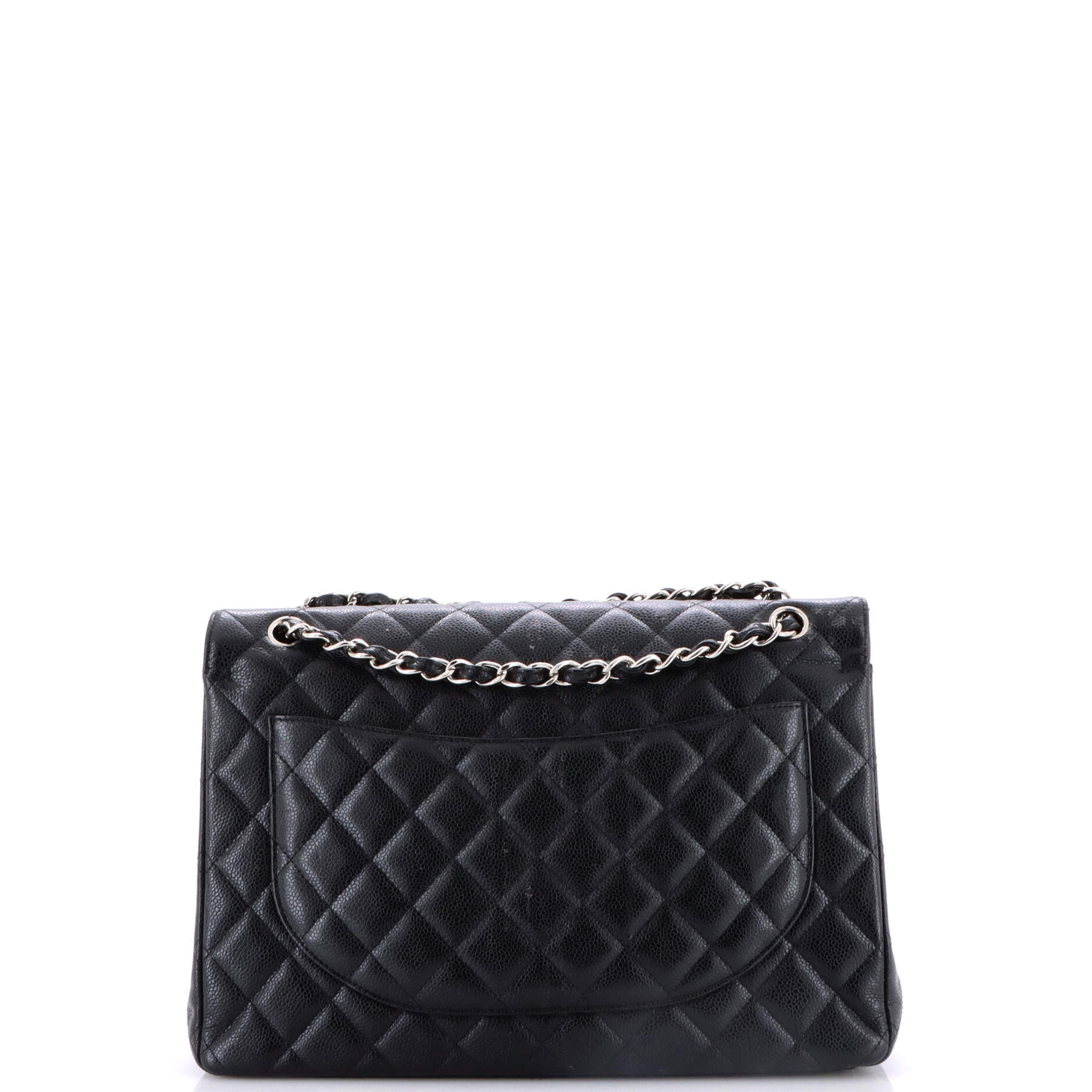 Classic Double Flap Bag Quilted Caviar Maxi