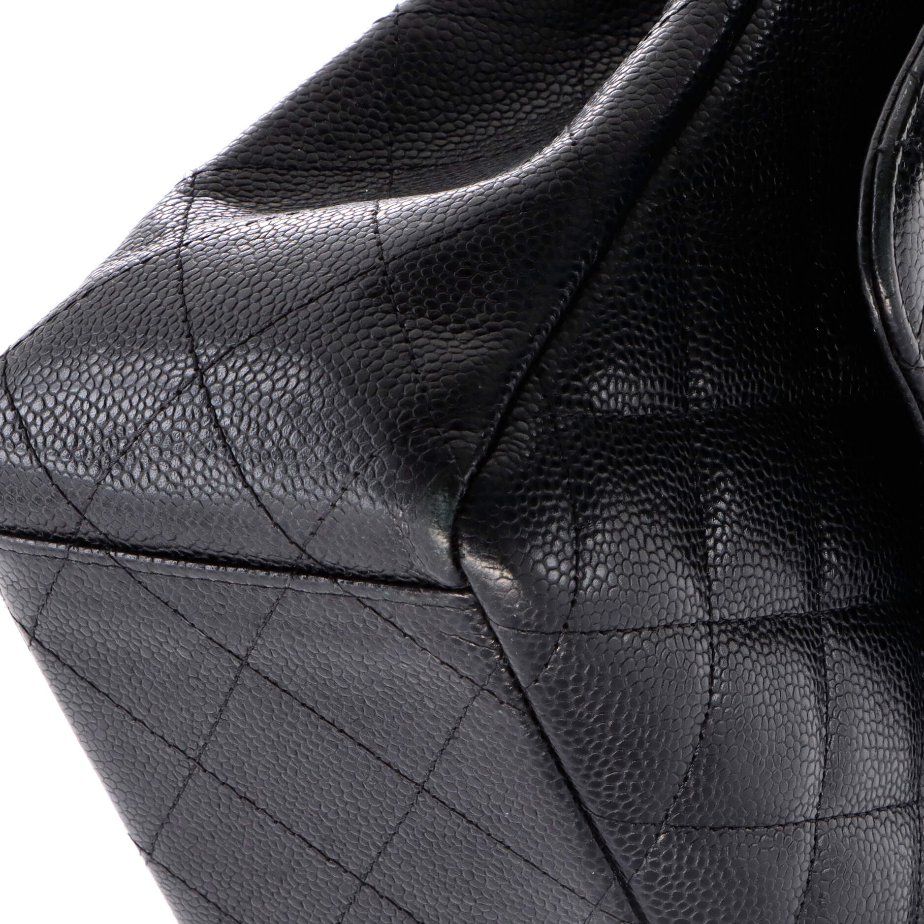 Classic Double Flap Bag Quilted Caviar Maxi