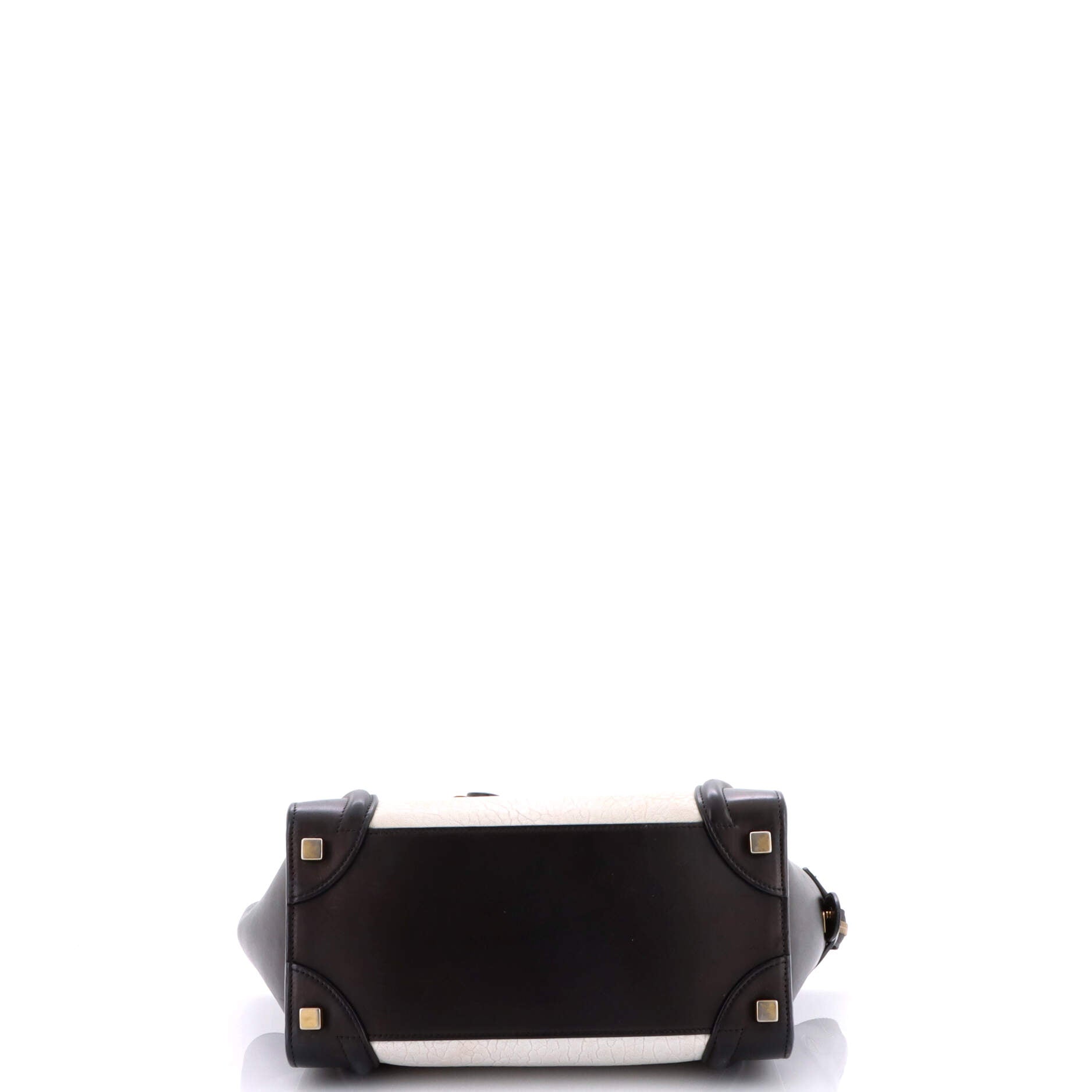 Bicolor Luggage Bag Leather Micro