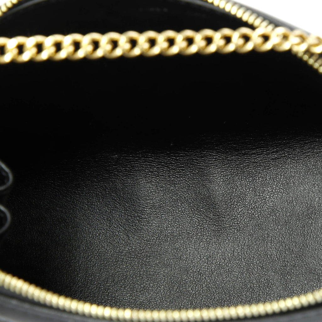 Cuir Triomphe Zip Around Chain Clutch Leather