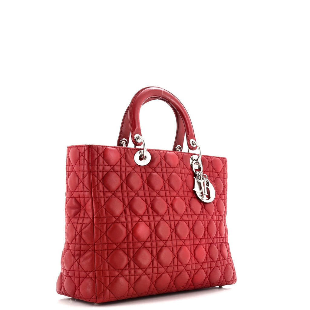 Lady Dior Bag Cannage Quilt Lambskin Large