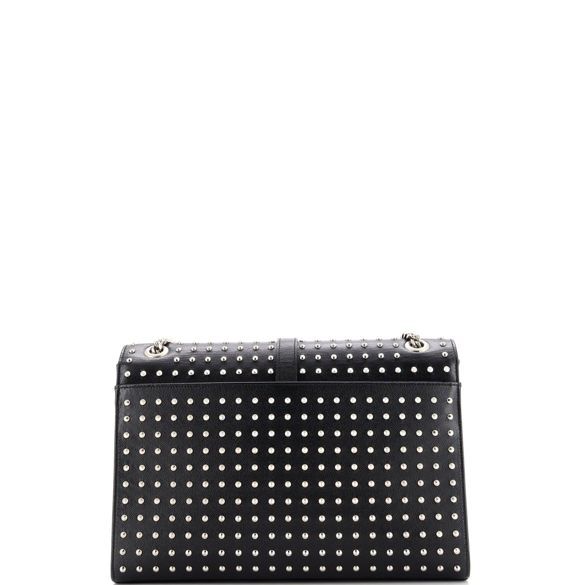 Classic Monogram Envelope Satchel Studded Leather Large