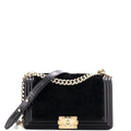 Boy Flap Bag Shearling with Leather Old Medium