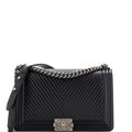 Boy Flap Bag Chevron Lambskin New Medium