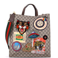 Courrier Convertible Soft Open Tote GG Coated Canvas with Applique North South