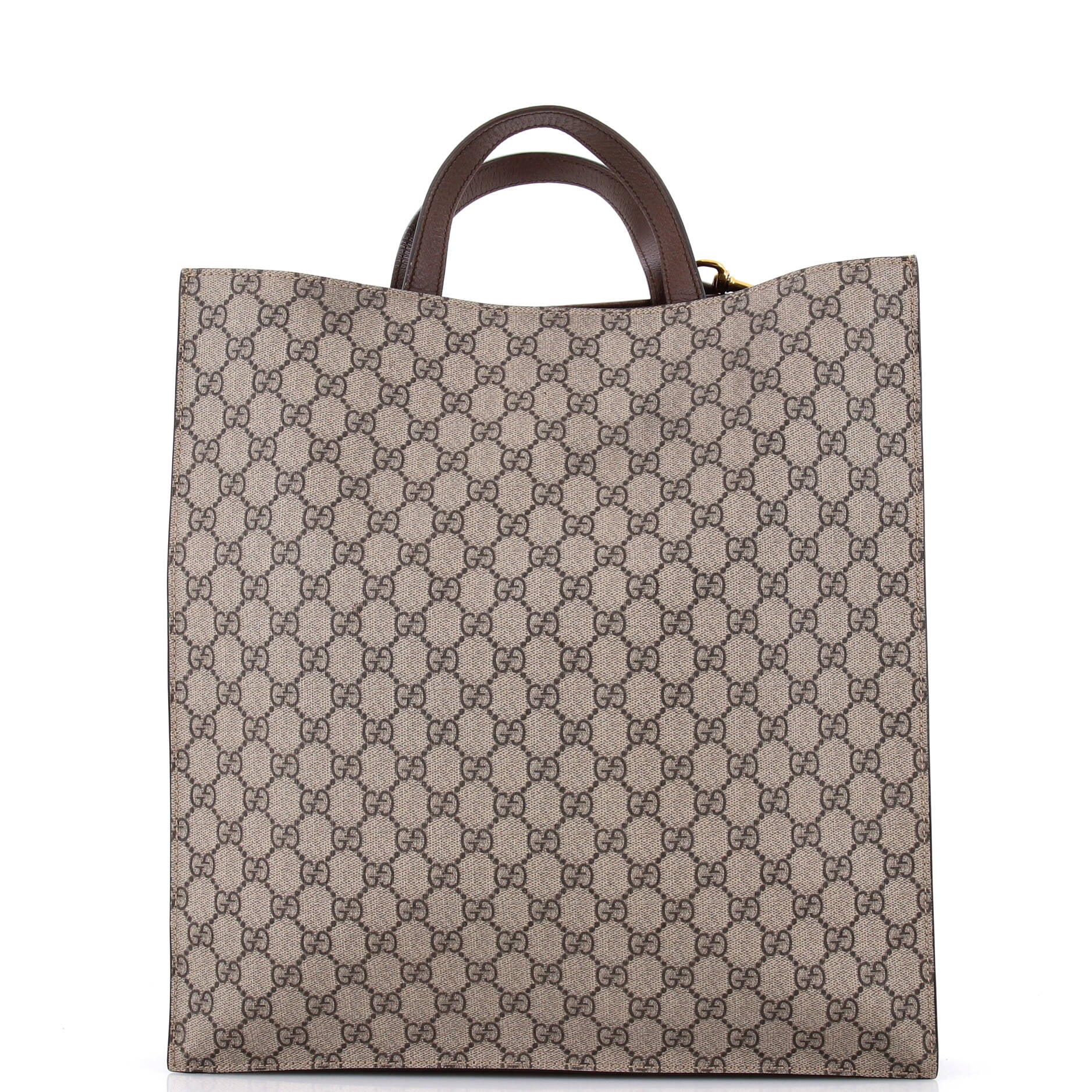 Courrier Convertible Soft Open Tote GG Coated Canvas with Applique North South
