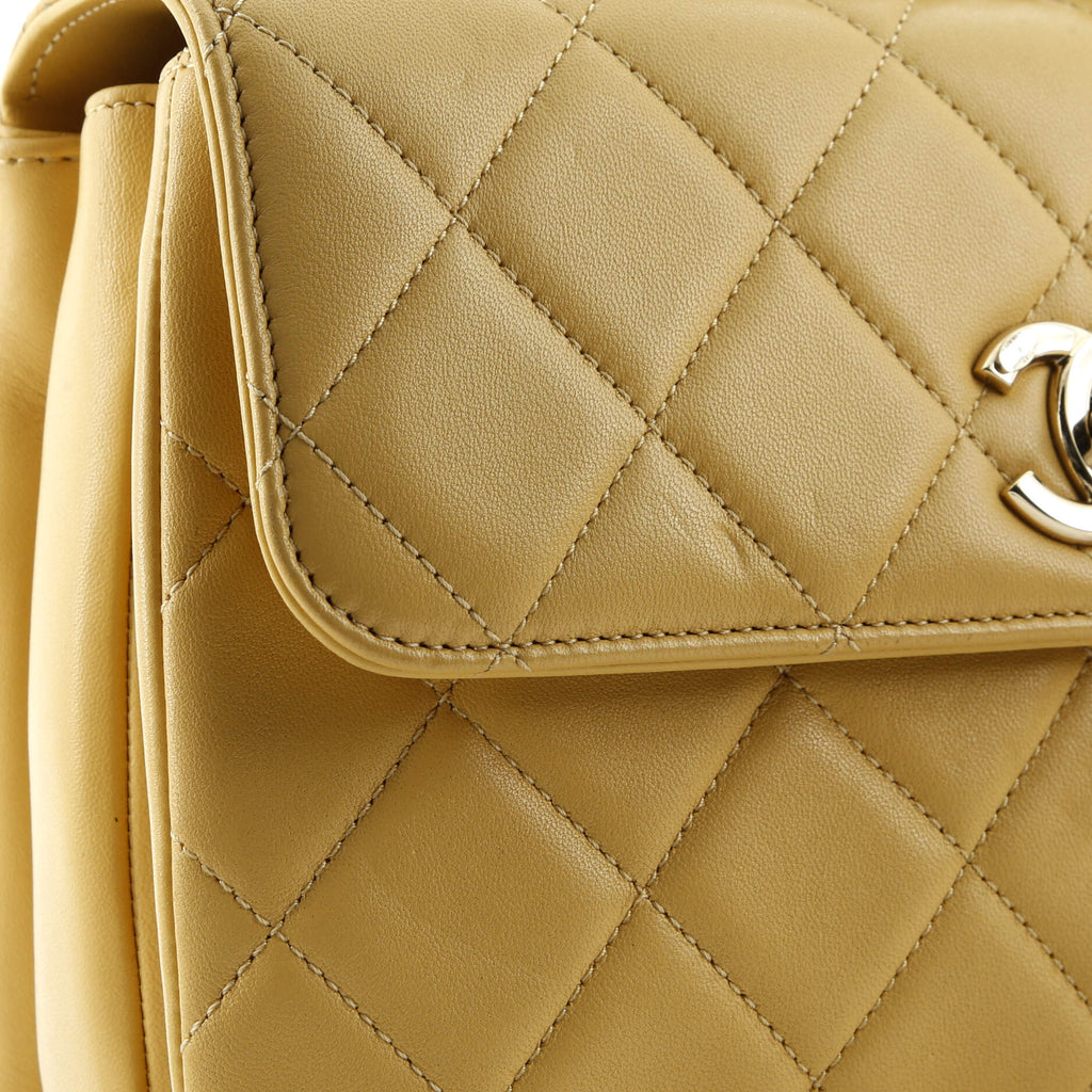 Trendy CC Top Handle Bag Quilted Lambskin Small