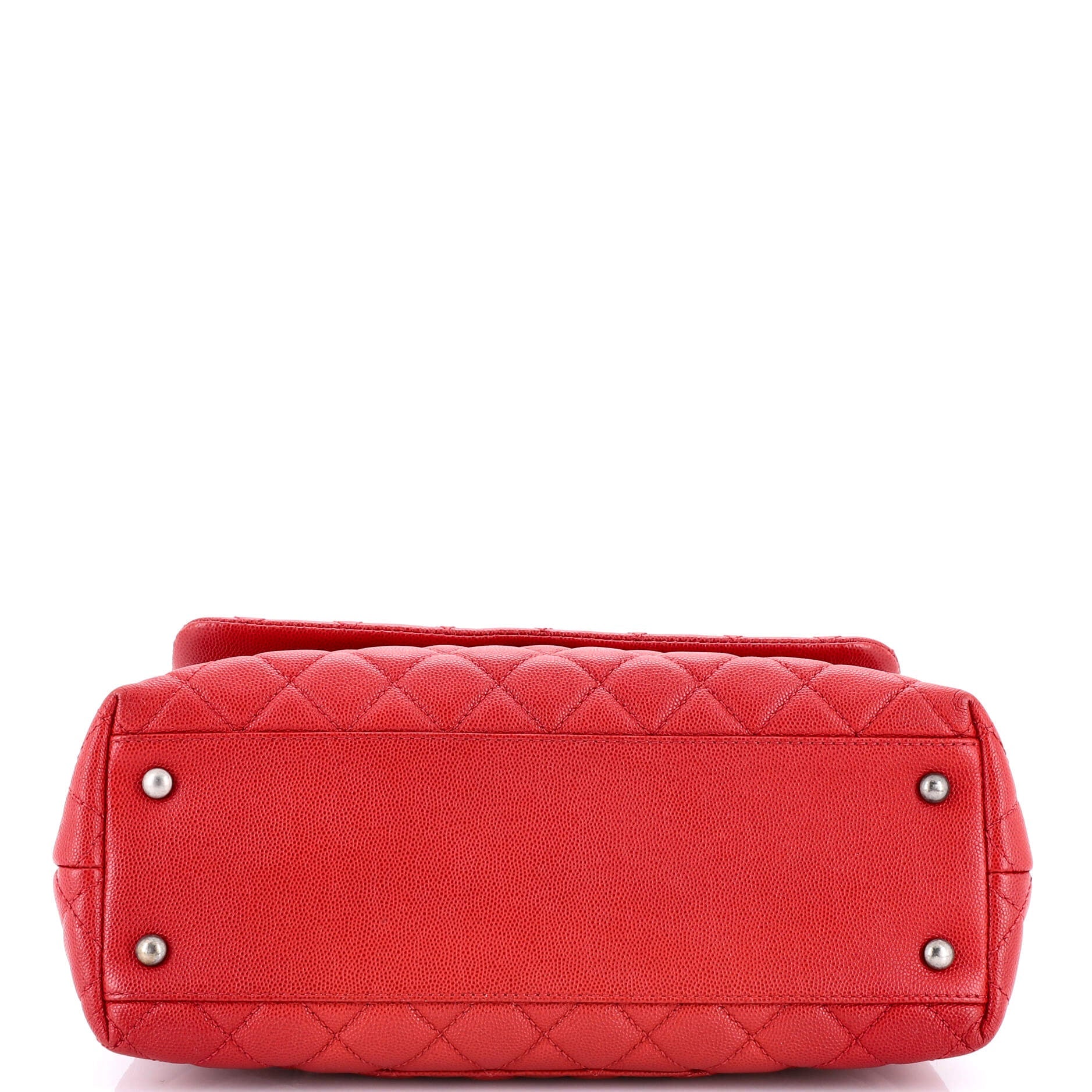 Coco Top Handle Bag Quilted Caviar Small