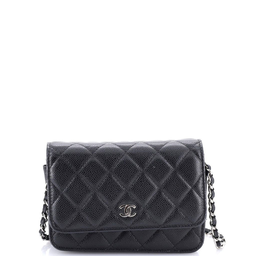 Wallet on Chain Quilted Caviar Mini