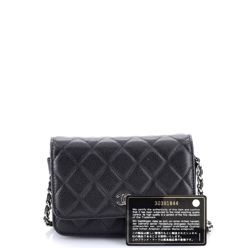 Wallet on Chain Quilted Caviar Mini