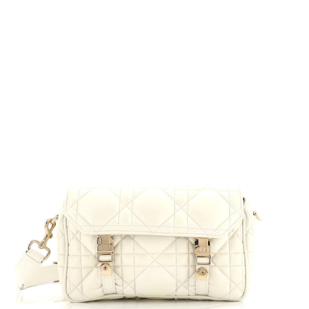 Diorcamp Messenger Bag Padded Macrocannage Quilt Calfskin Small