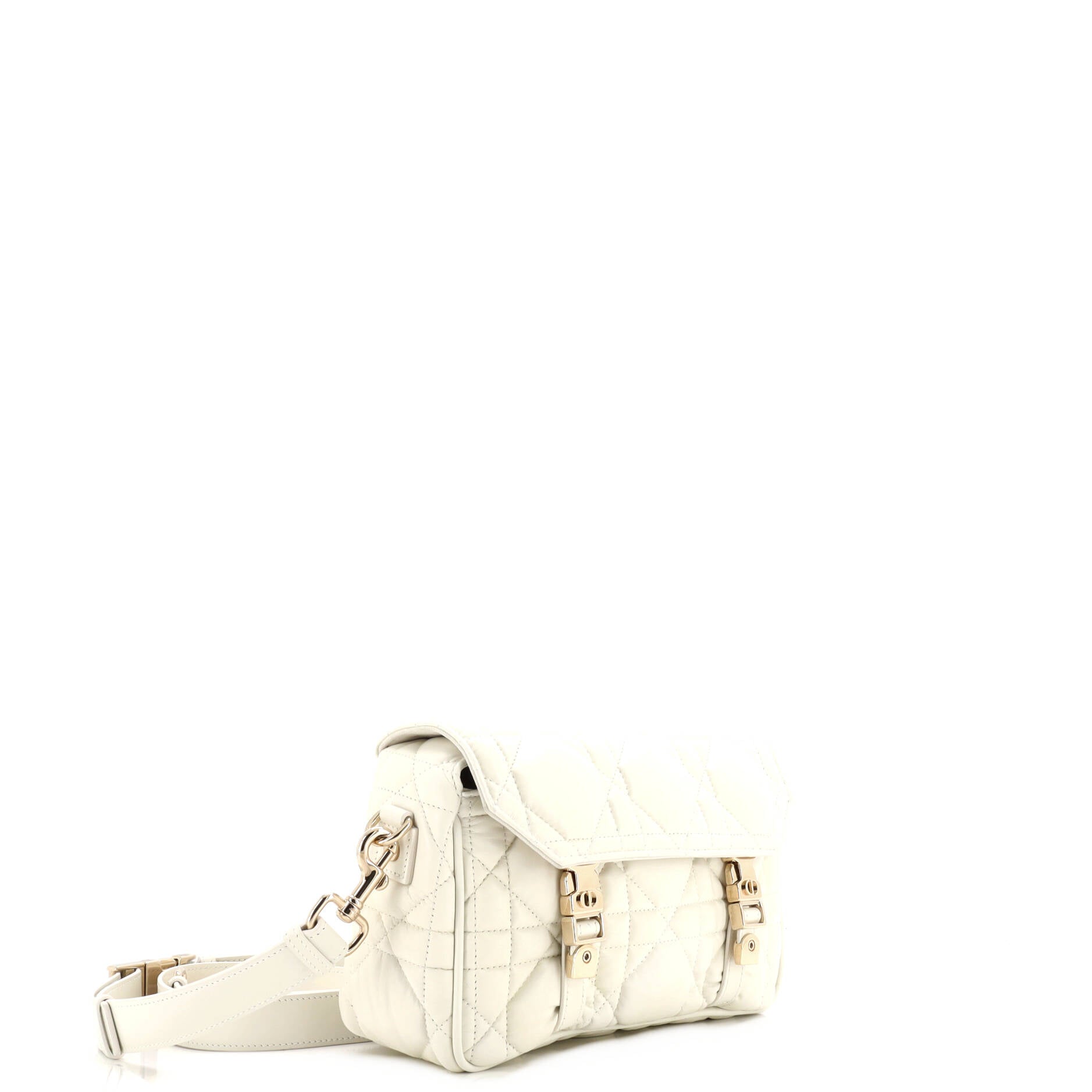 Diorcamp Messenger Bag Padded Macrocannage Quilt Calfskin Small