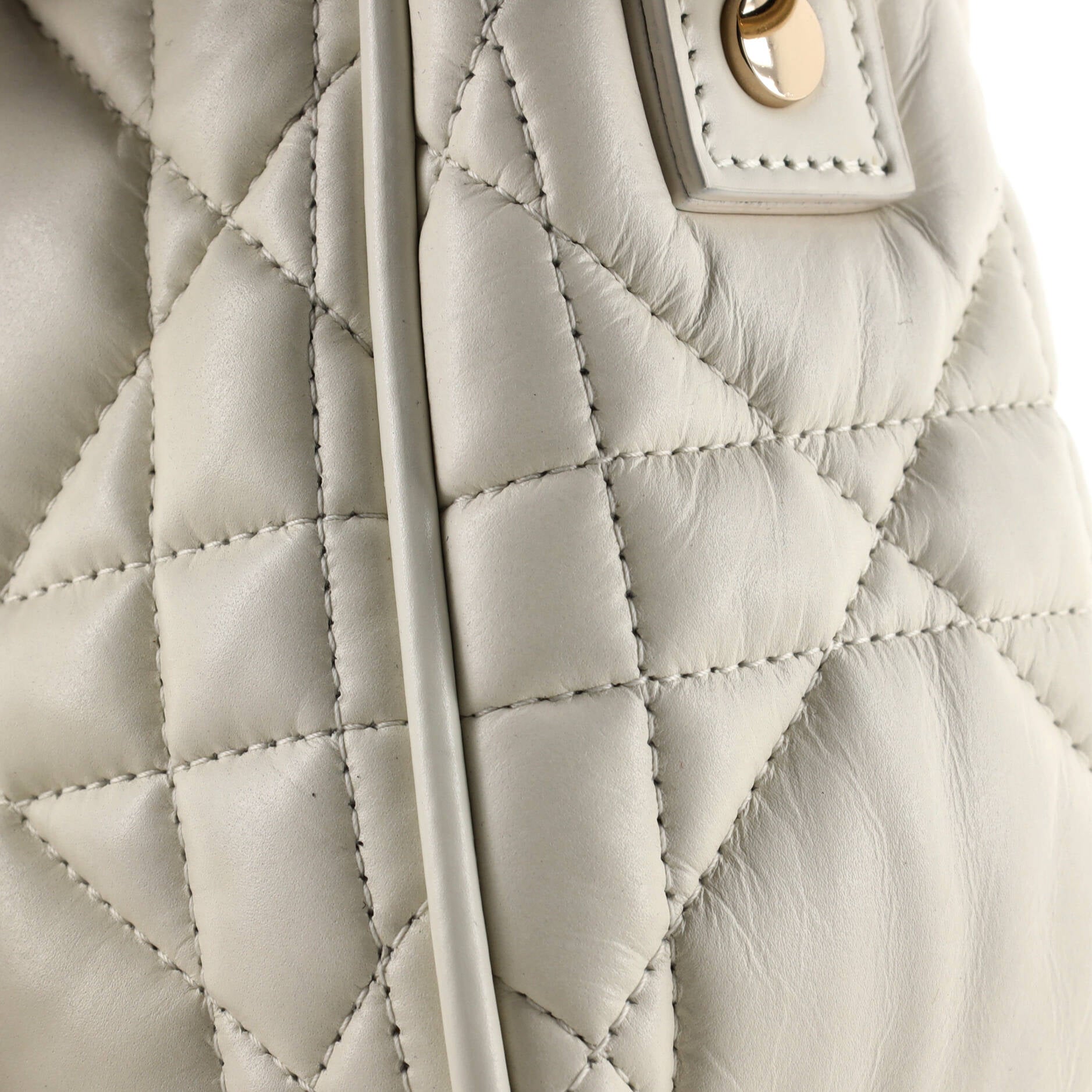Diorcamp Messenger Bag Padded Macrocannage Quilt Calfskin Small