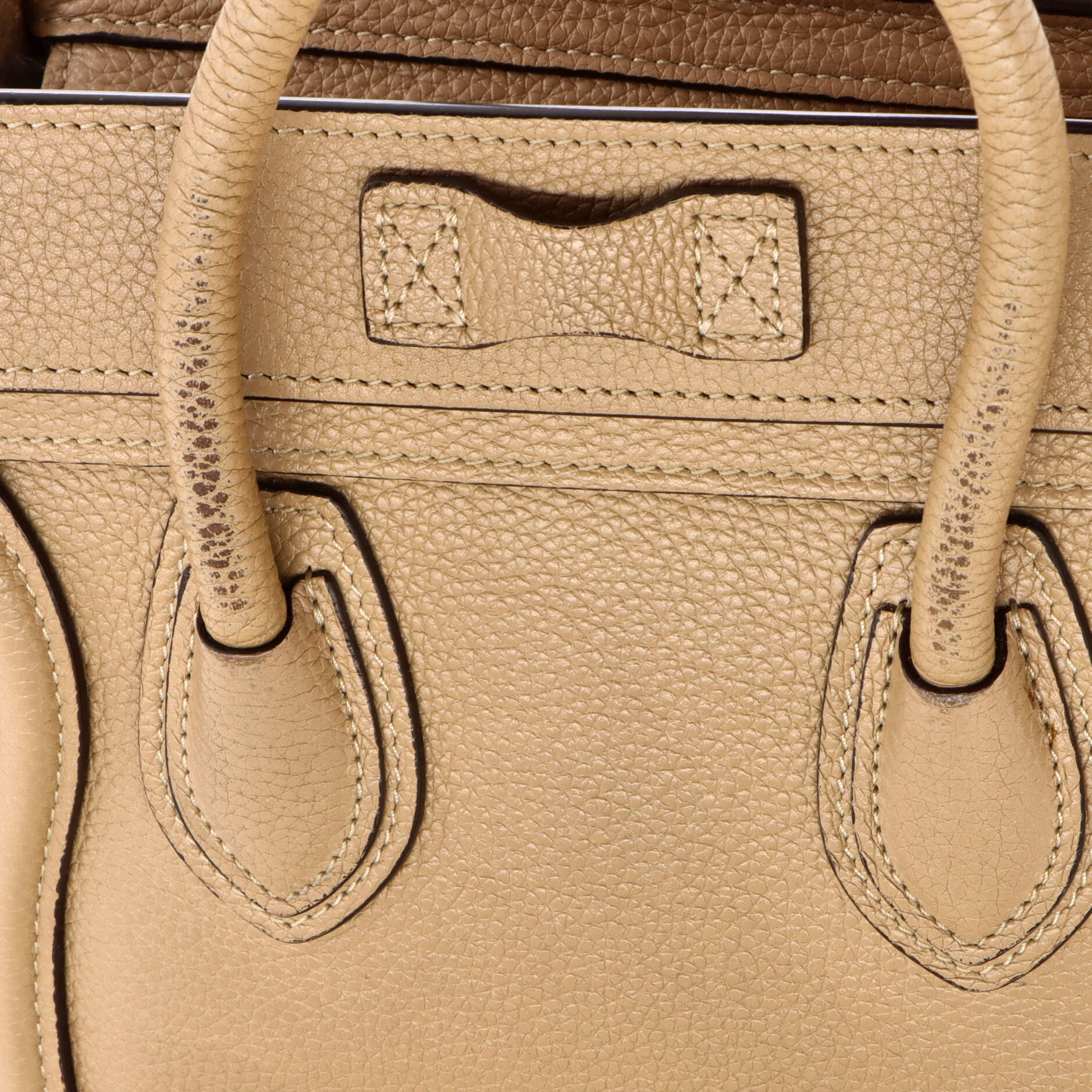 Luggage Bag Grainy Leather Nano