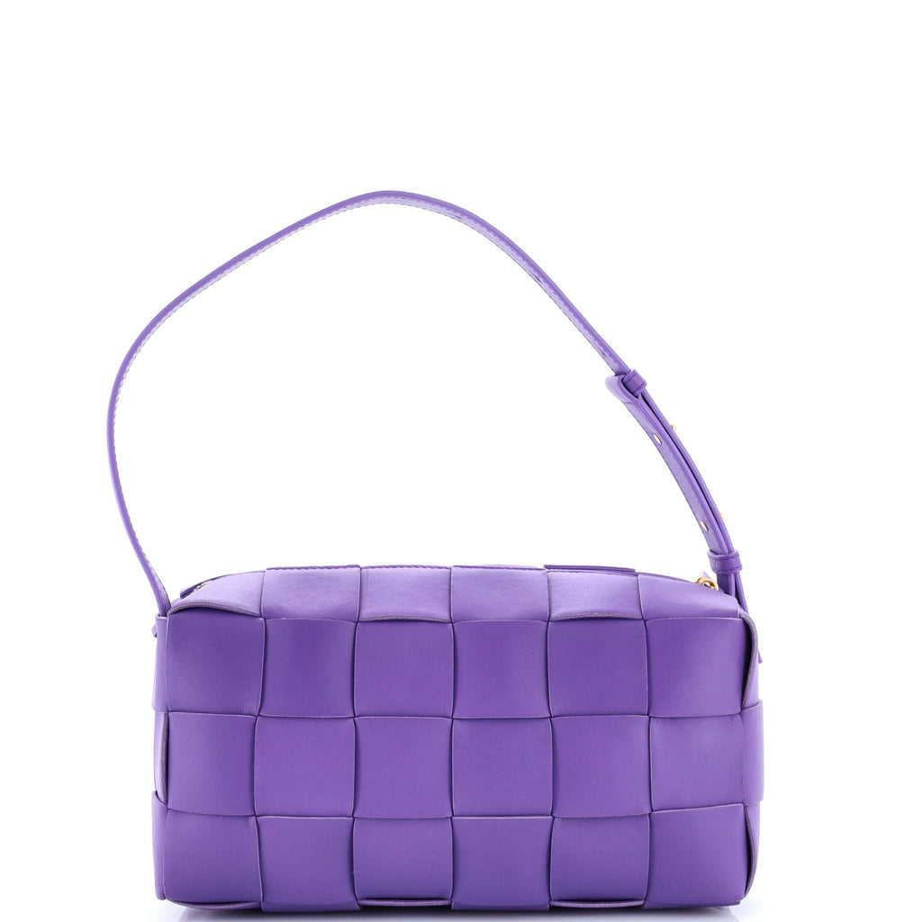 Brick Cassette Shoulder Bag Maxi Intrecciato Leather