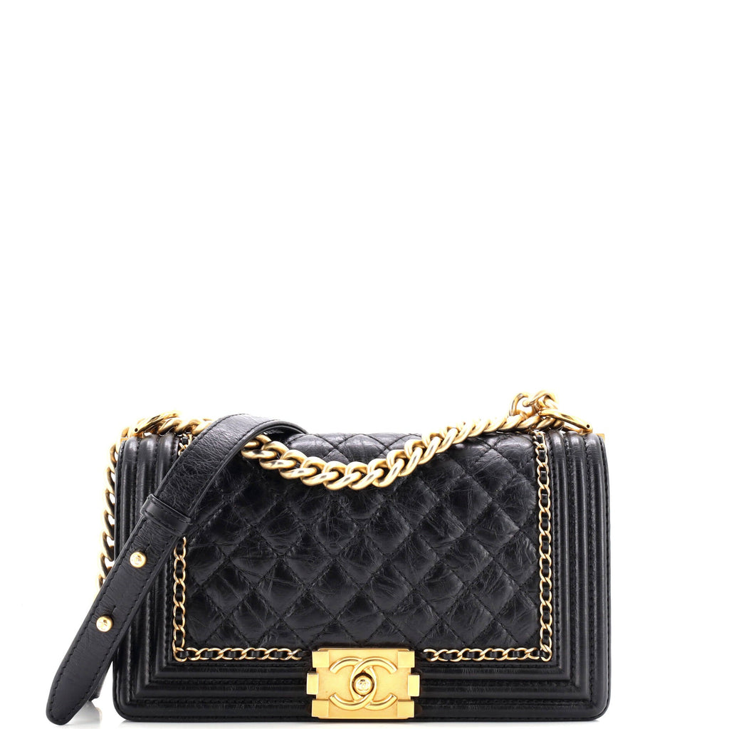 Jacket Boy Flap Bag Quilted Aged Calfskin Old Medium