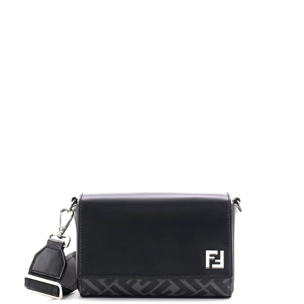 FF Squared Compact Bag Zucca Coated Canvas and Leather