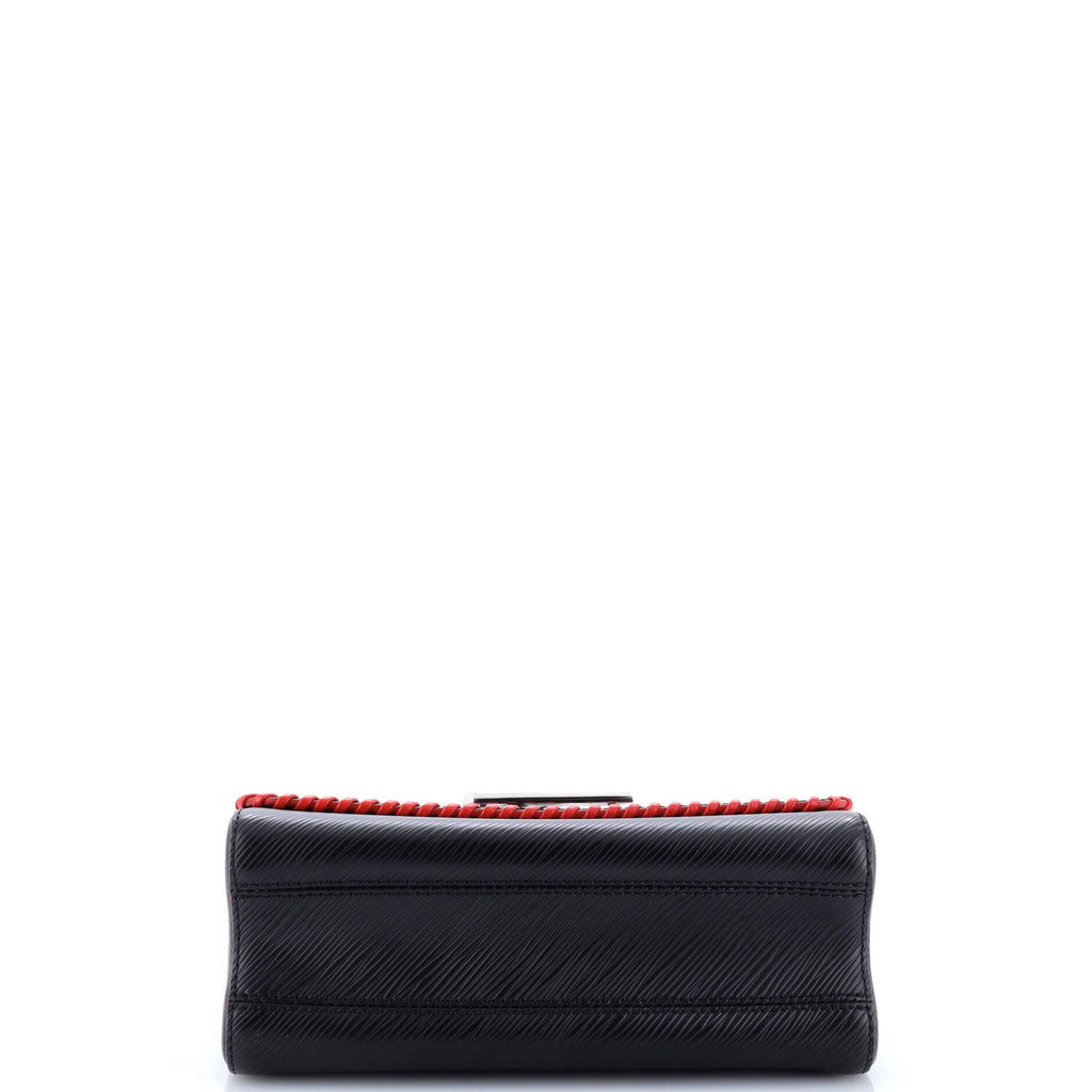 Twist Handbag Limited Edition Flower Embellished Epi Leather with Whipstitch Details MM