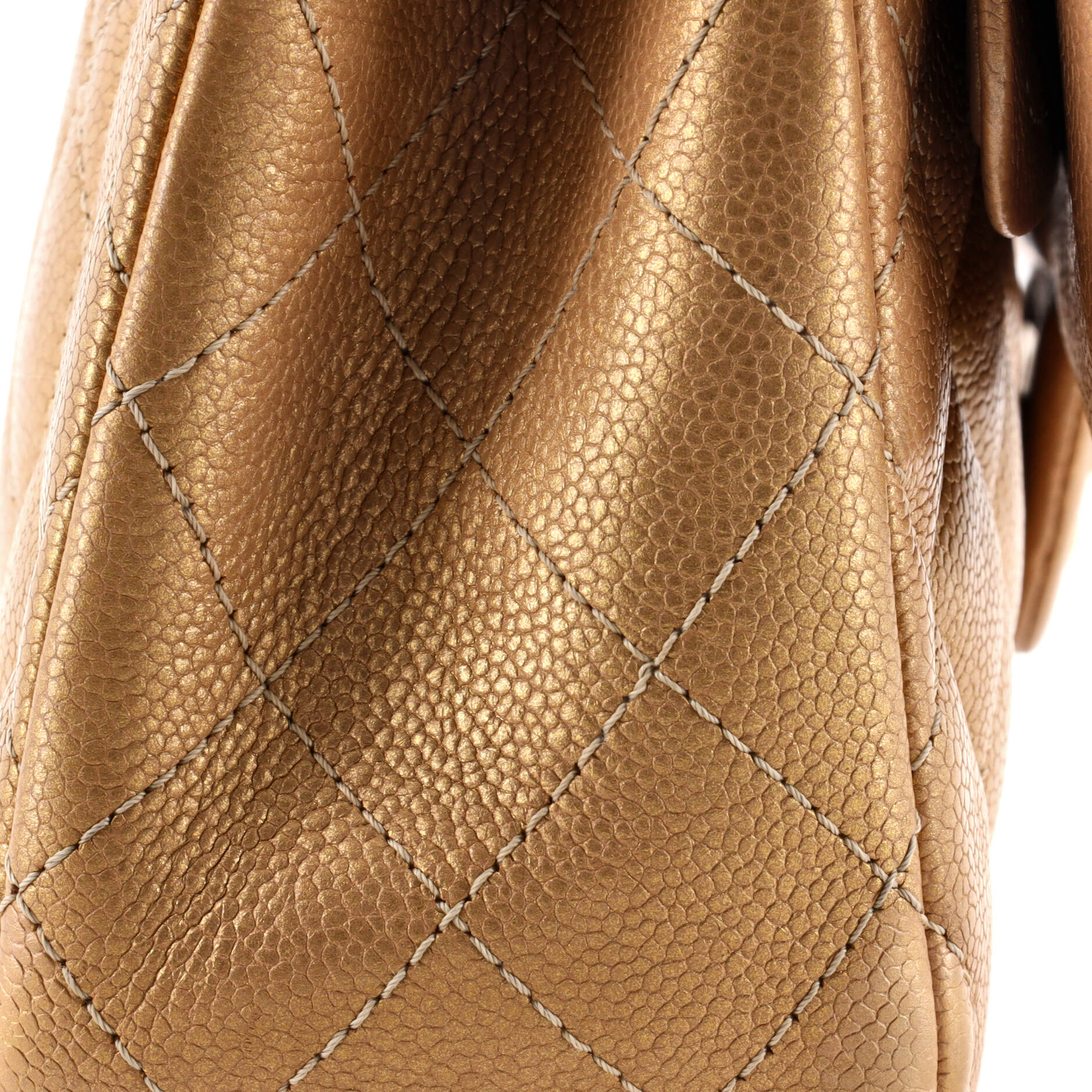 Classic Double Flap Bag Quilted Iridescent Caviar Jumbo