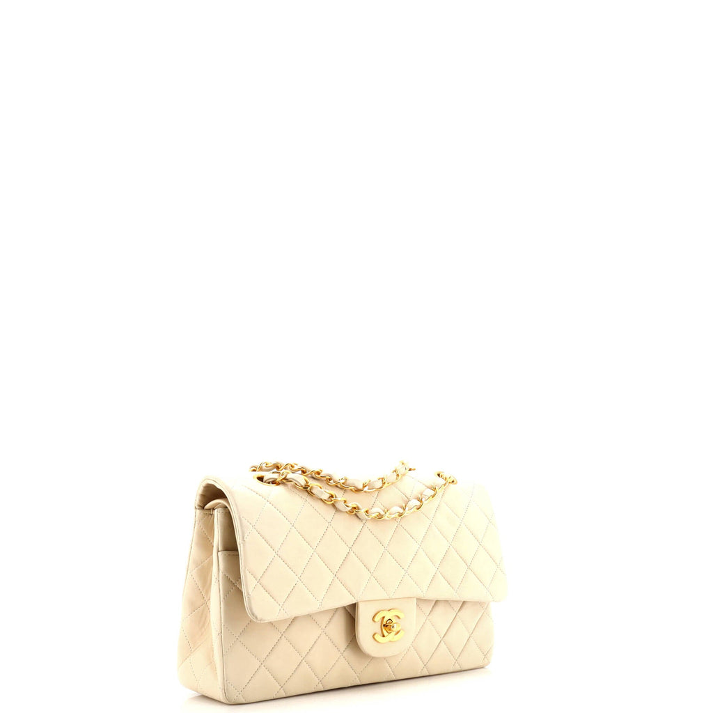 Vintage Classic Double Flap Bag Quilted Lambskin Medium
