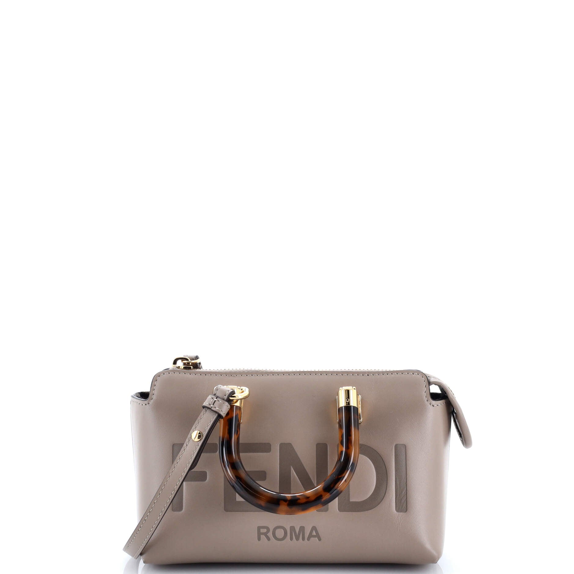Logo By The Way Top Handle Bag Embossed Leather Mini