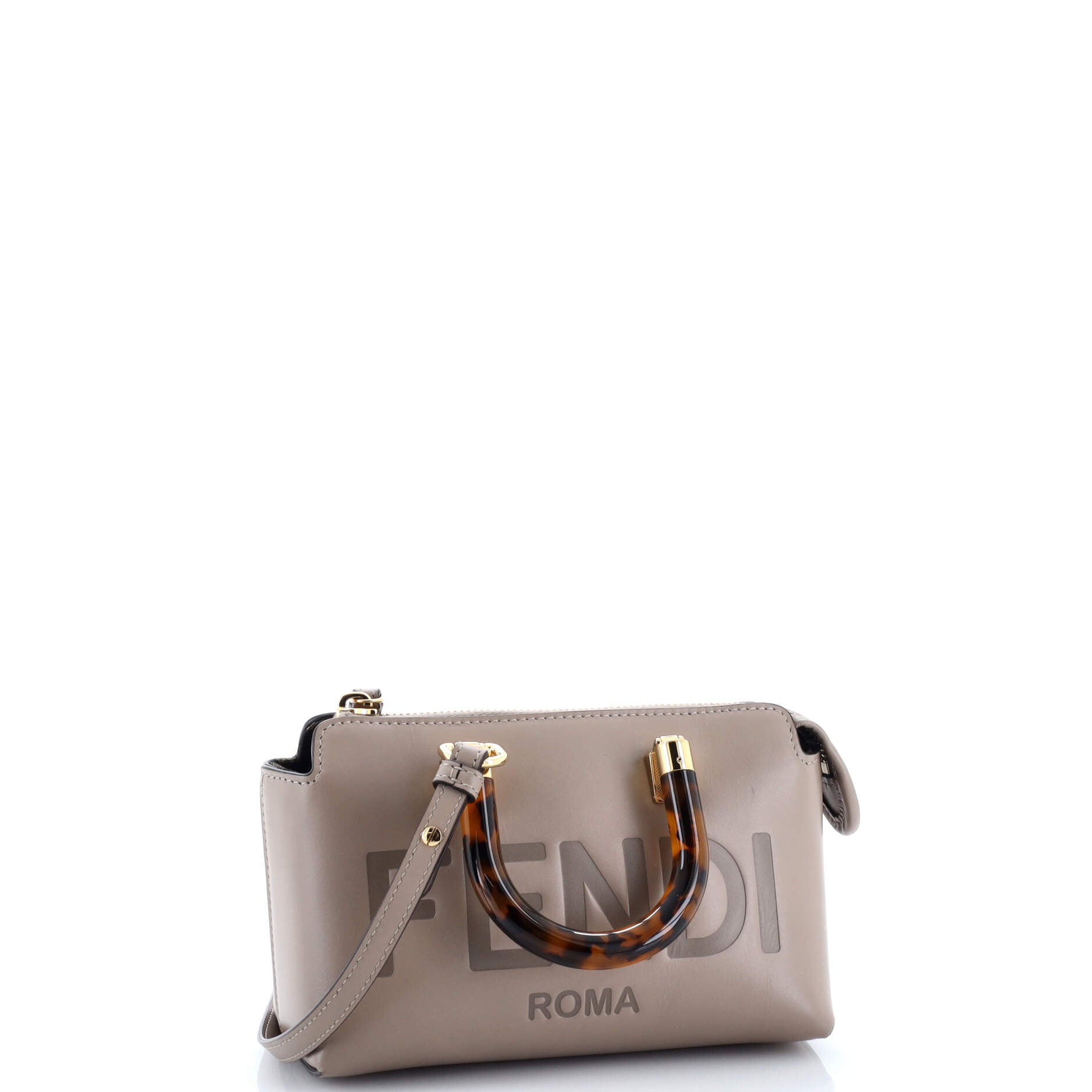 Logo By The Way Top Handle Bag Embossed Leather Mini