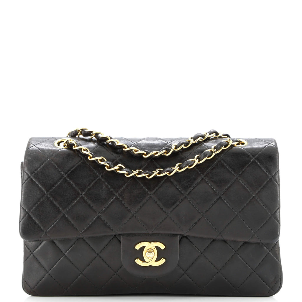 Vintage Classic Double Flap Bag Quilted Lambskin Medium