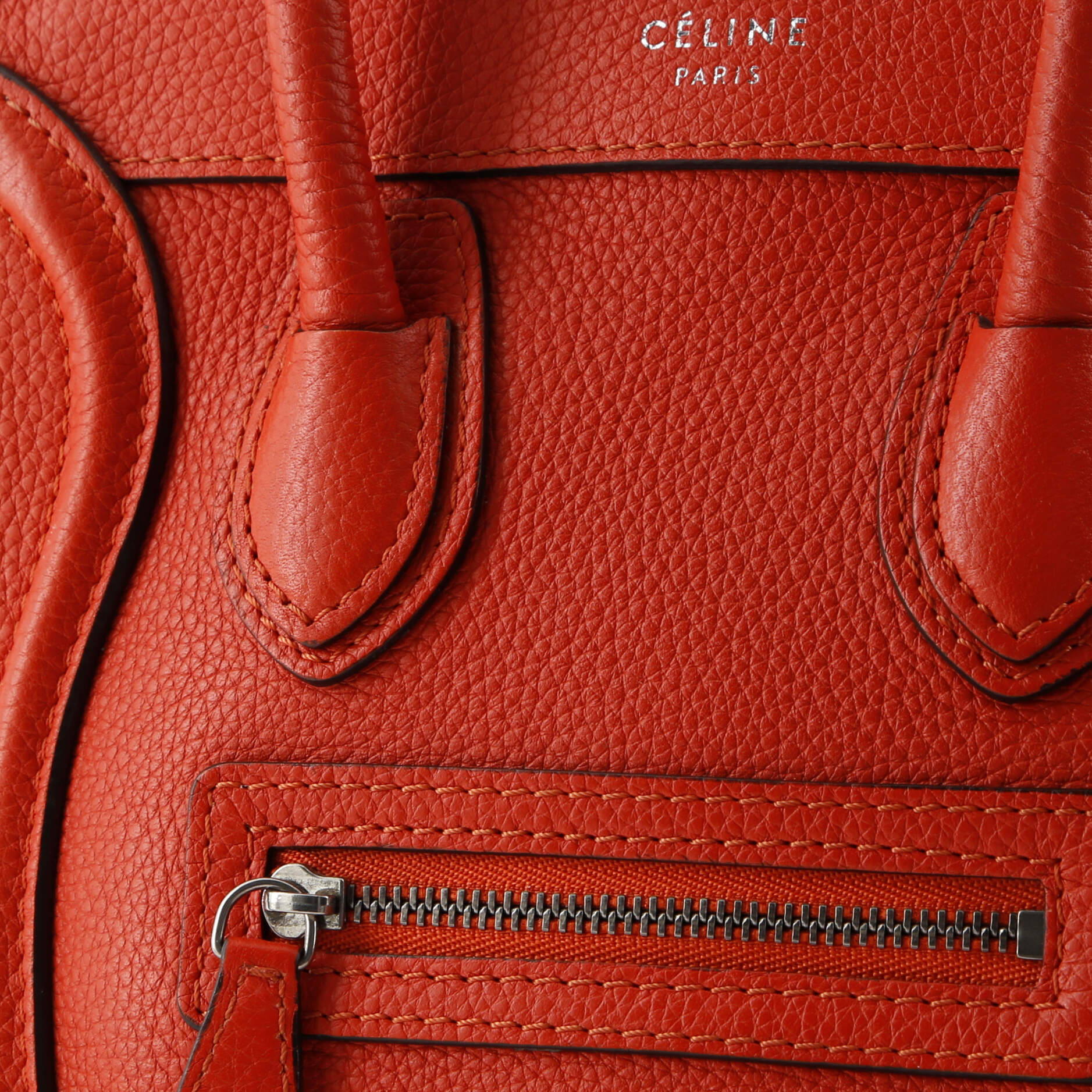 Luggage Bag Grainy Leather Nano