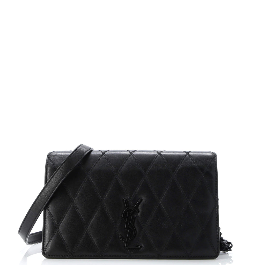 Angie Chain Shoulder Bag Quilted Leather Small
