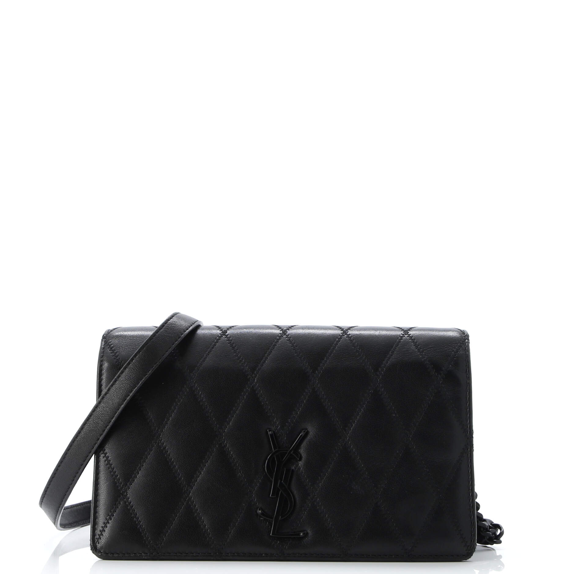 Angie Chain Shoulder Bag Quilted Leather Small