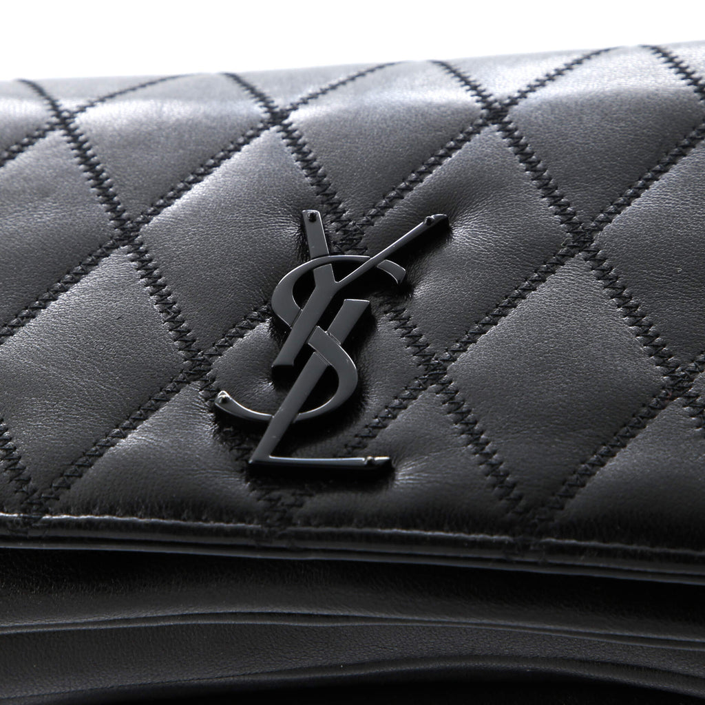 Angie Chain Shoulder Bag Quilted Leather Small