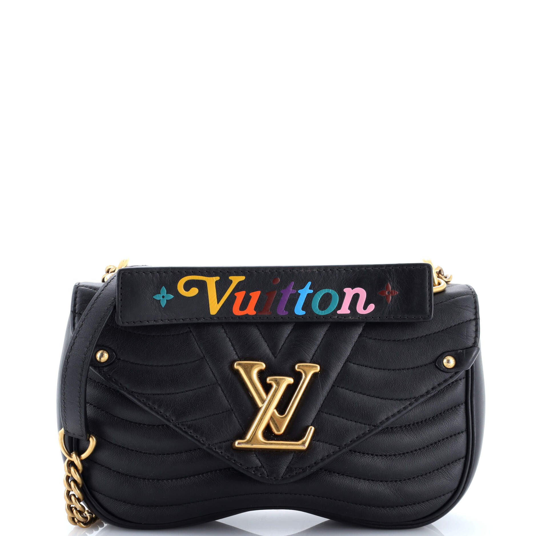 New Wave Chain Bag Quilted Leather MM