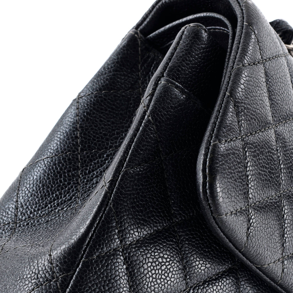 Classic Double Flap Bag Quilted Caviar Jumbo