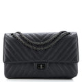 So Black Reissue 2.55 Flap Bag Chevron Sheepskin 226