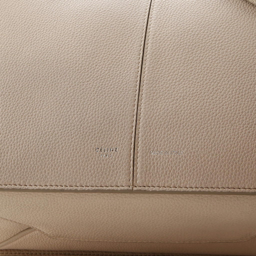 Tri-Fold Shoulder Bag Grained Calfskin Small