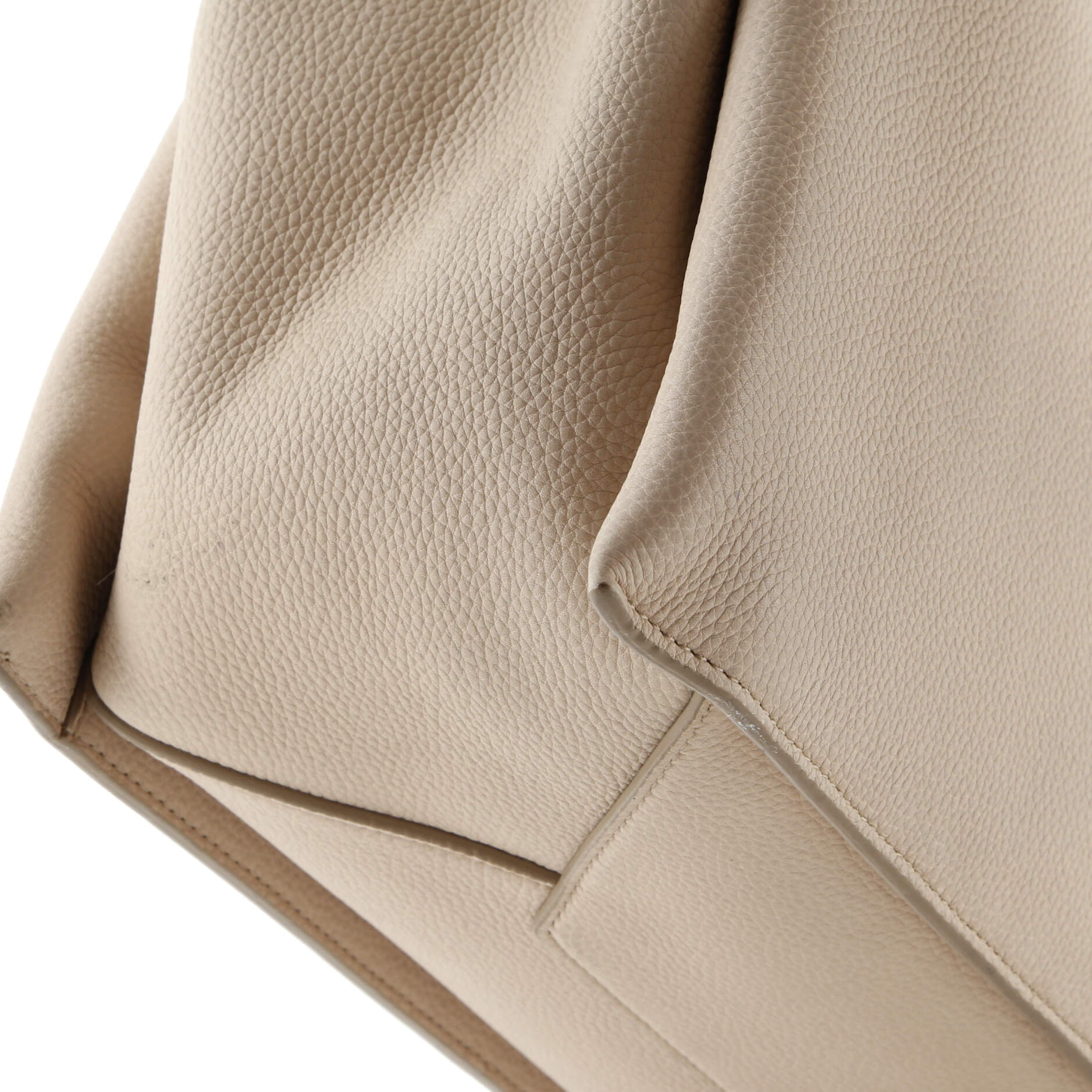 Tri-Fold Shoulder Bag Grained Calfskin Small