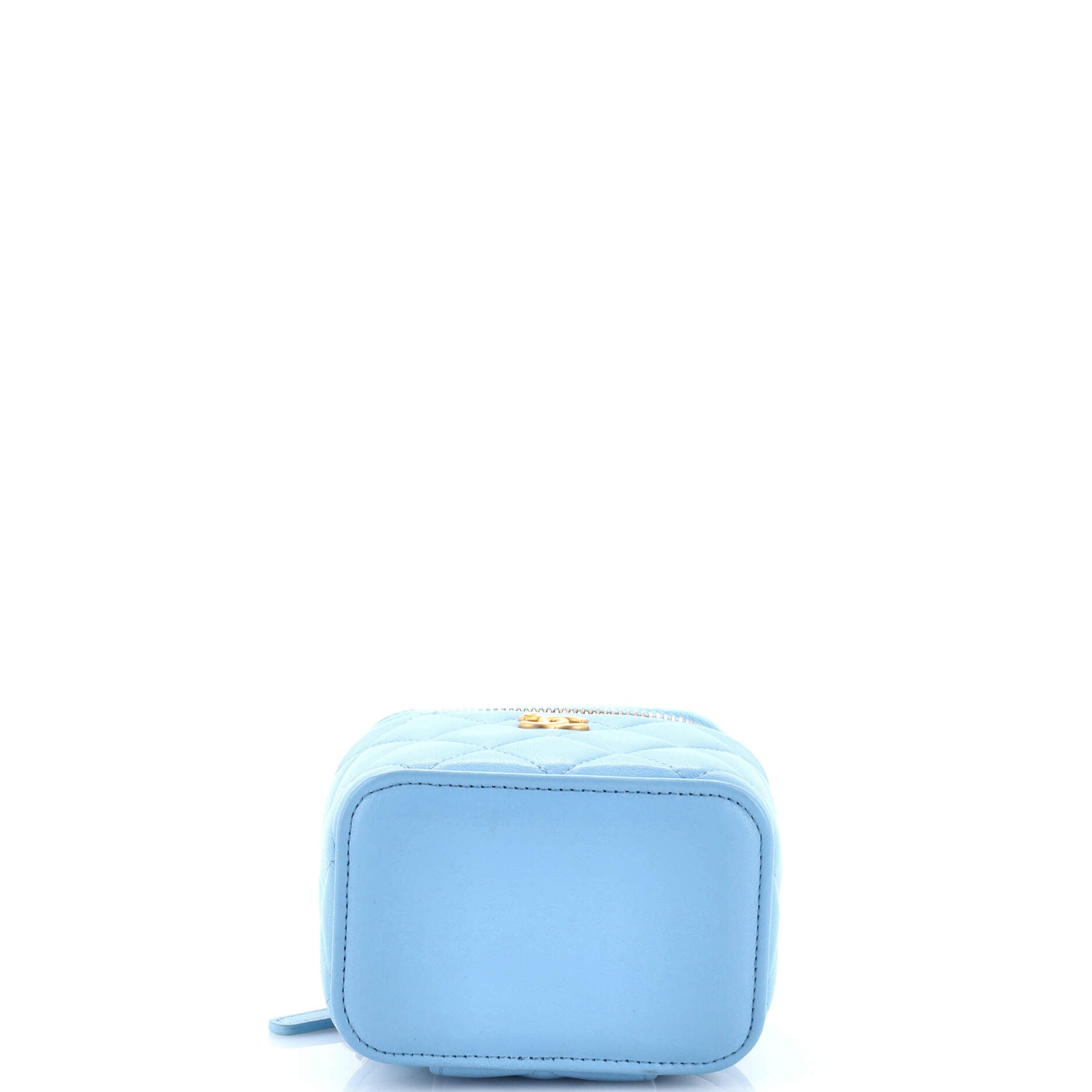 Pearl Crush Vanity Case with Chain Quilted Lambskin Mini