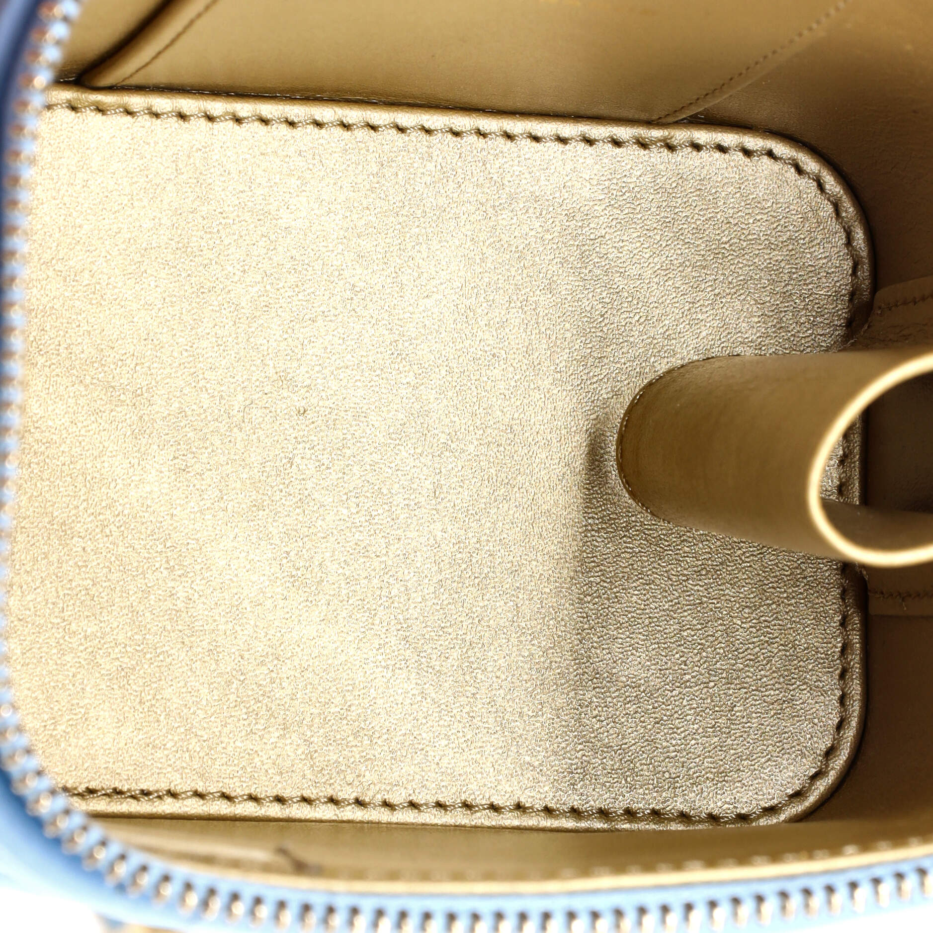 Pearl Crush Vanity Case with Chain Quilted Lambskin Mini
