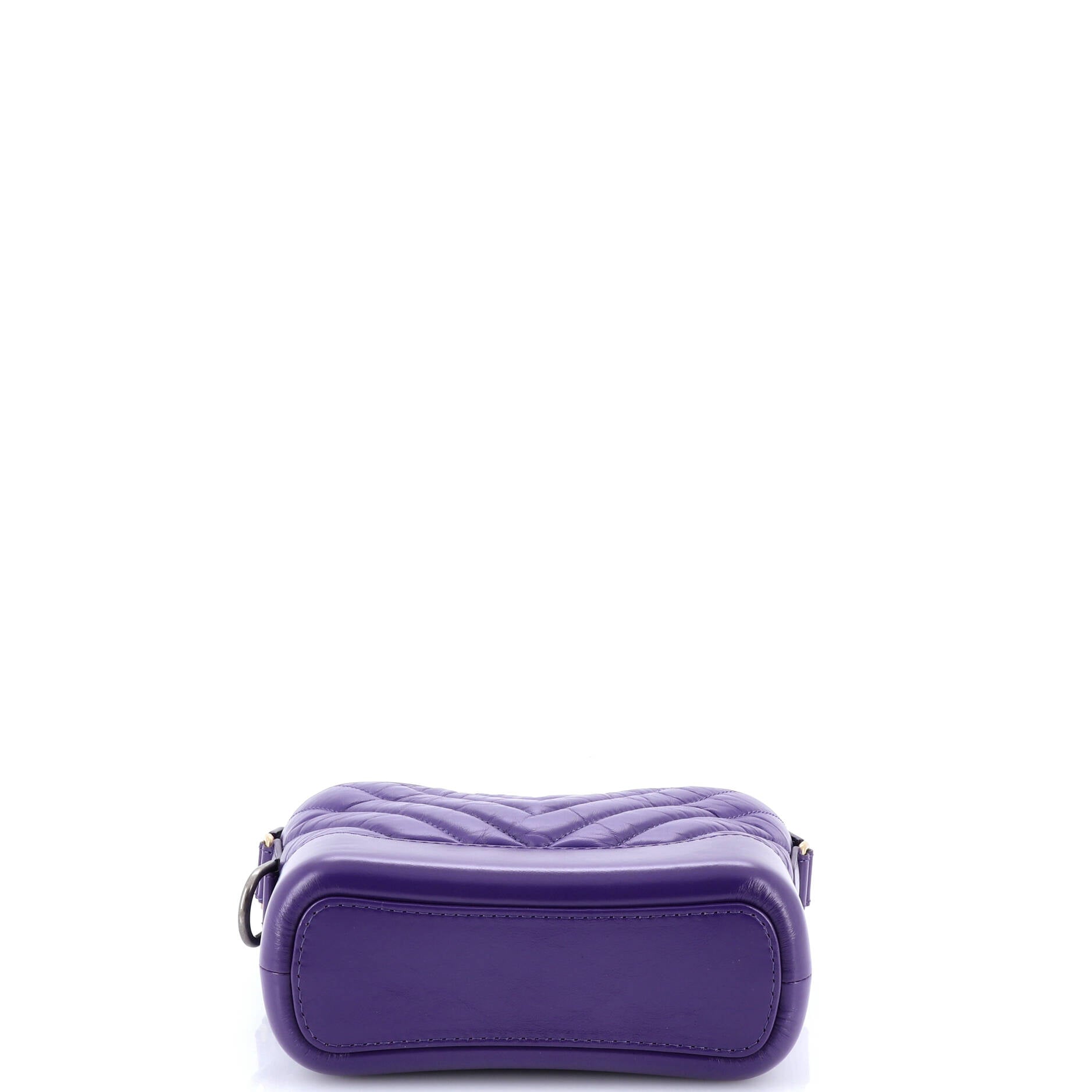 Gabrielle Hobo Chevron Aged Calfskin Small