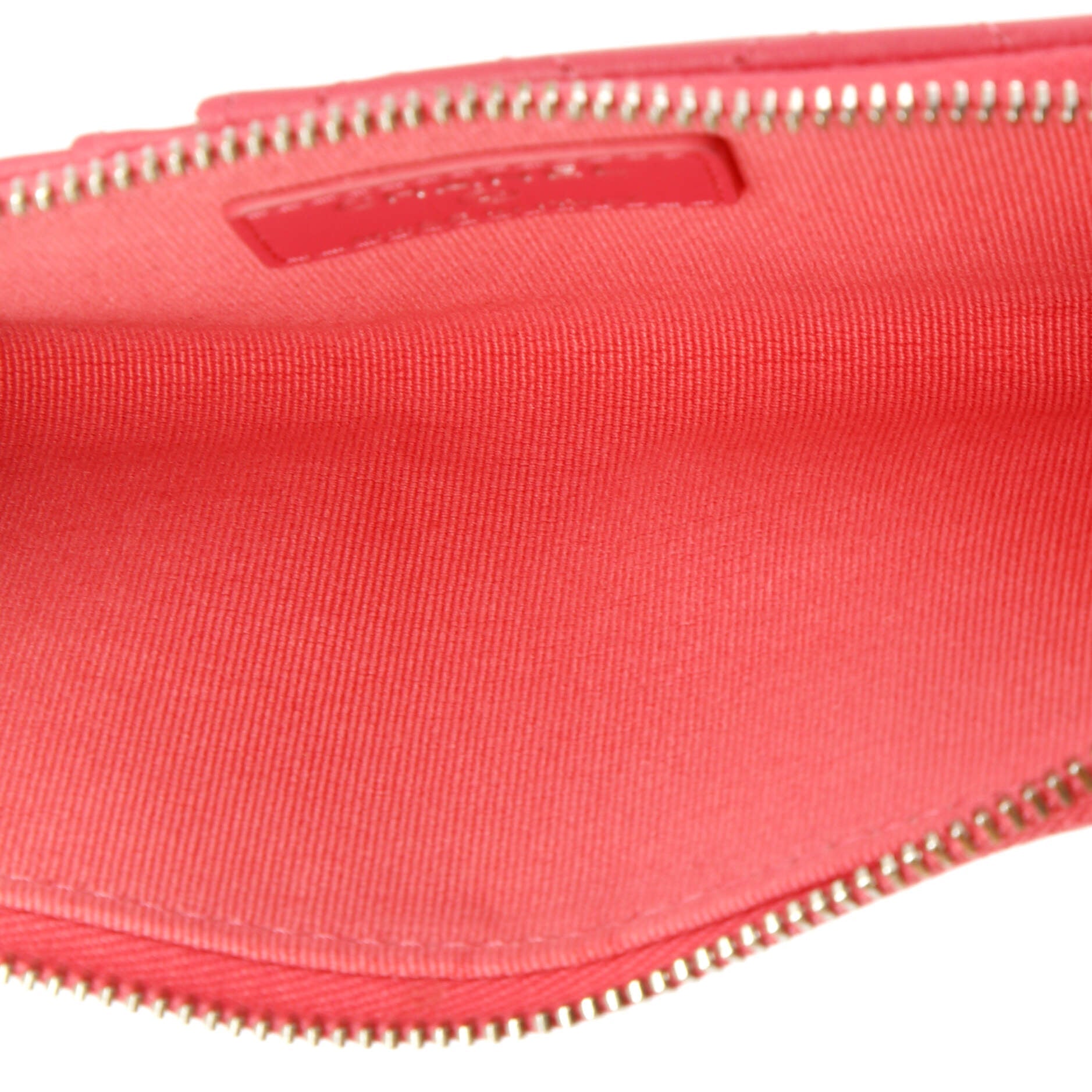 Zip Around Card Holder Quilted Calfskin