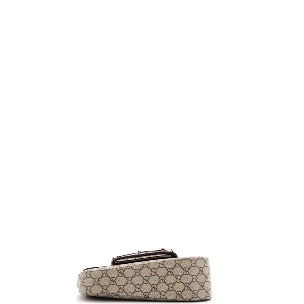 Horsebit 1955 Asymmetric Shoulder Bag GG Coated Canvas Small