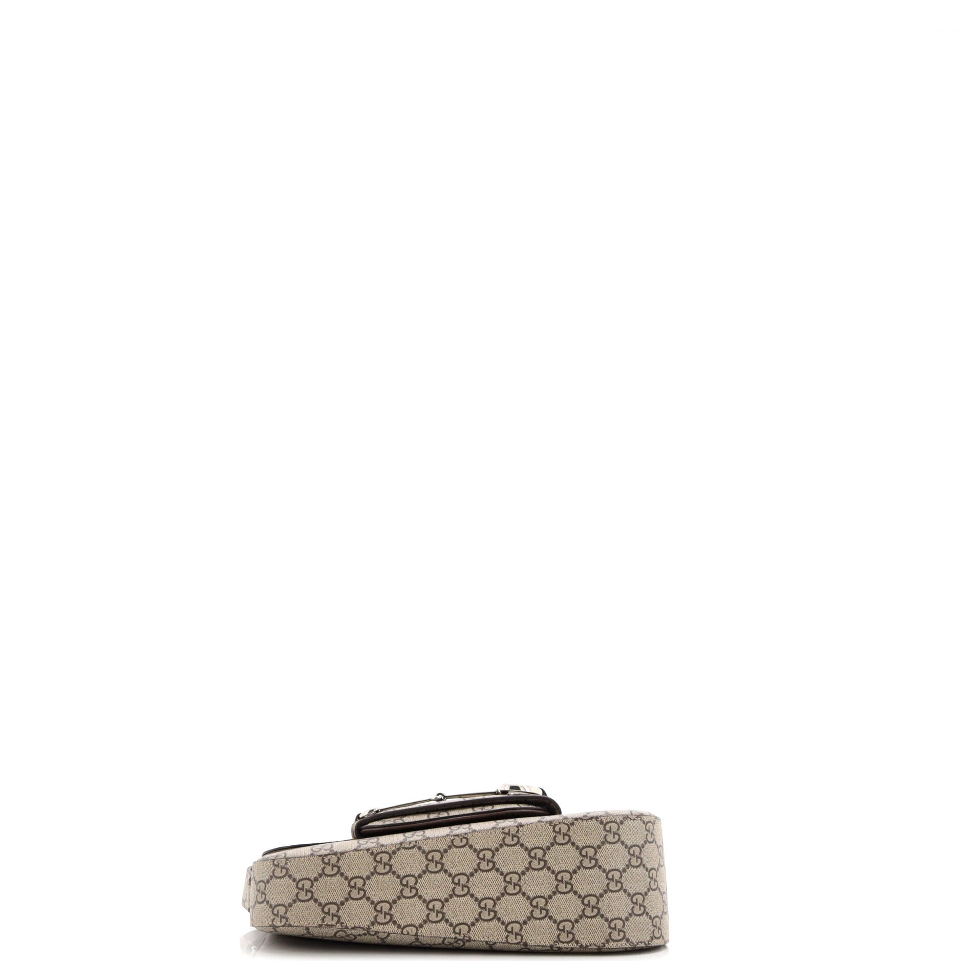 Horsebit 1955 Asymmetric Shoulder Bag GG Coated Canvas Small